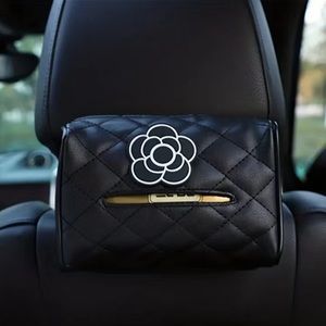 New - Camellia Leather Car Tissue Box PU